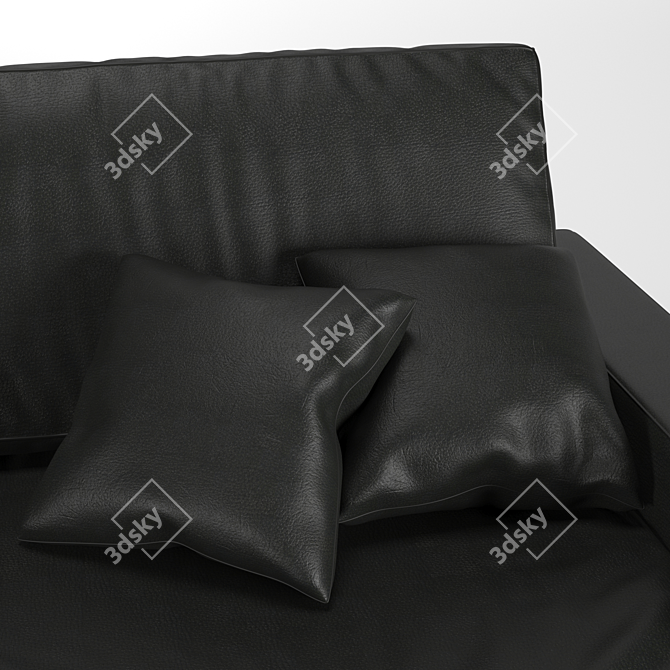 Luxury Leather Sofa: Corona 4 3D model image 2