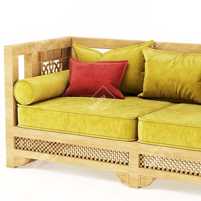 Luxurious Arabic Sofa 3D model image 2