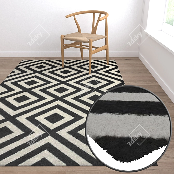 High-Quality Carpet Set 3D model image 5