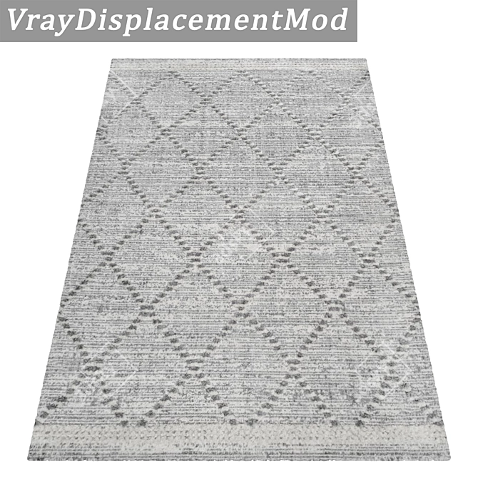 Luxury Carpet Set: 3 High-Quality Textured Rugs 3D model image 3