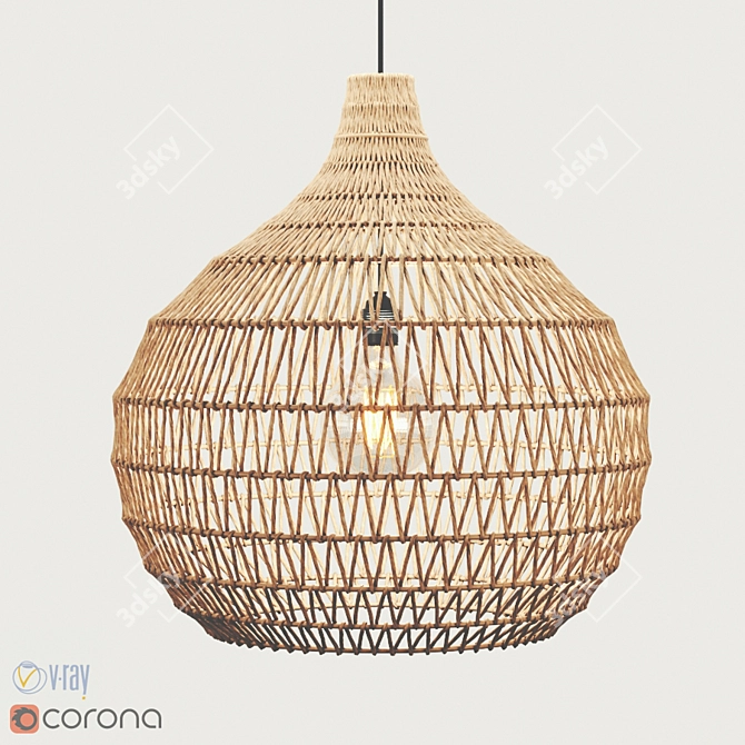 Modern Terra Pendant Light 3D model image 1