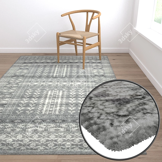 Luxury Texture Carpets Set 3D model image 5