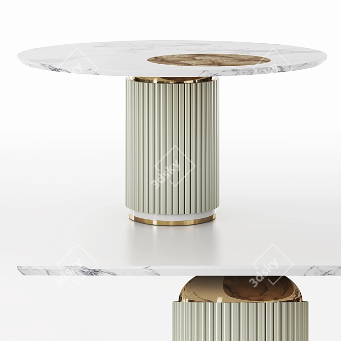 Elegant Mulligan Dining Table 3D model image 1