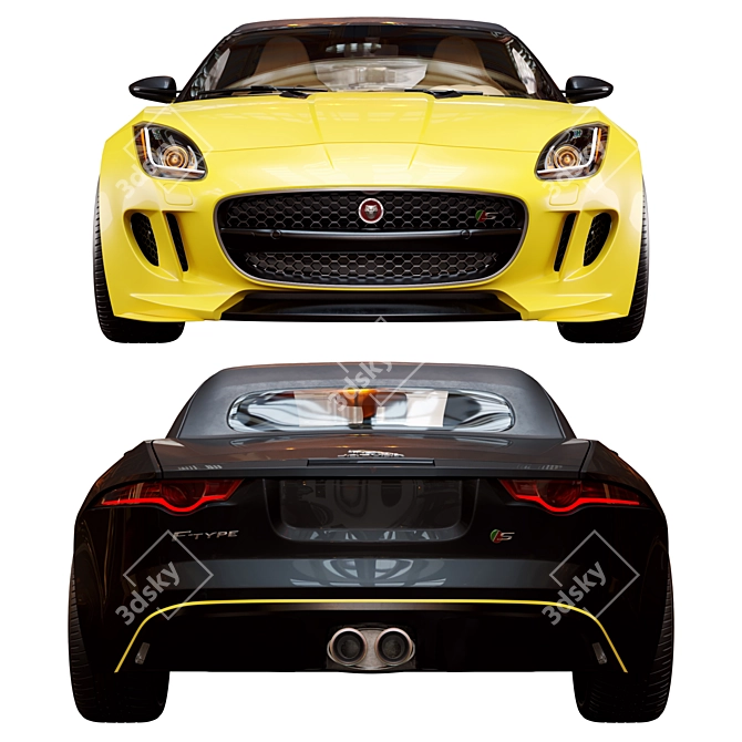 Sleek Jaguar F-TYPE Convertible 3D model image 2
