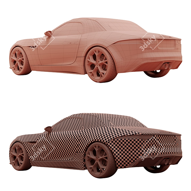 Sleek Jaguar F-TYPE Convertible 3D model image 4