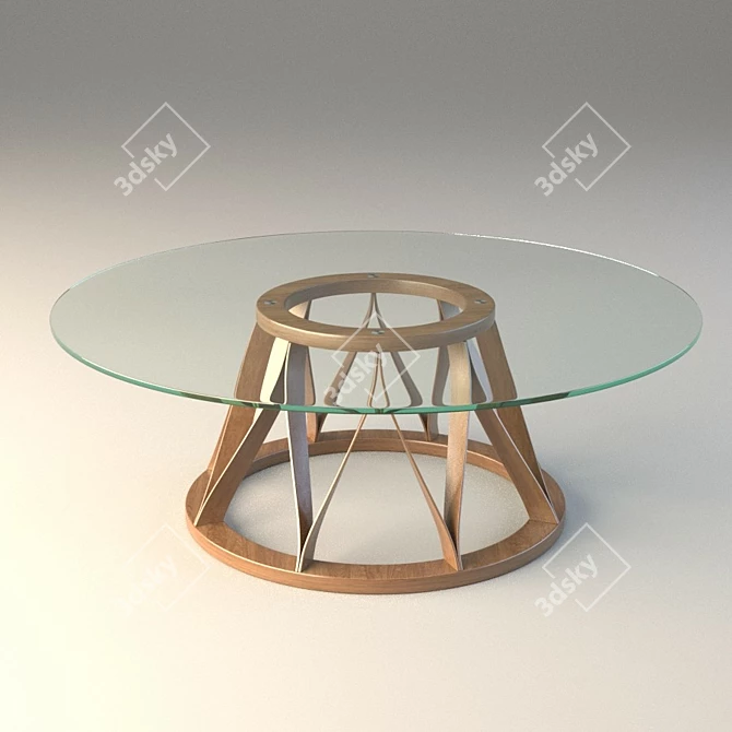 Minimalistic Acco Coffee Table 3D model image 4