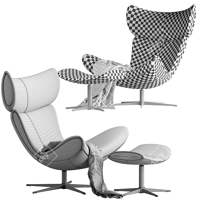 Elegant BoConcept Imola Chair 3D model image 5