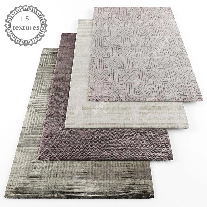 Modern Style Rug Set 3D model image 1