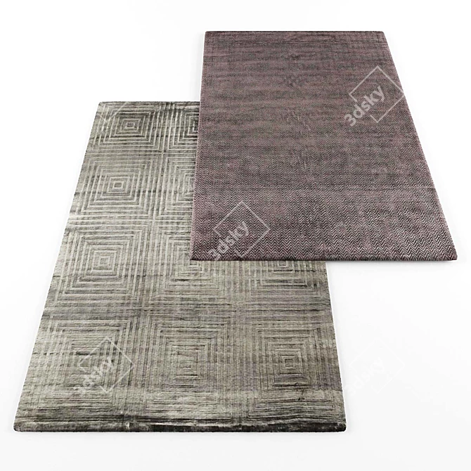 Modern Style Rug Set 3D model image 3