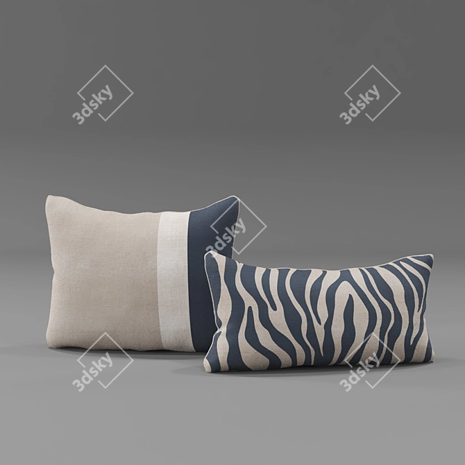 Sleek Comfort Pillow Set 3D model image 3