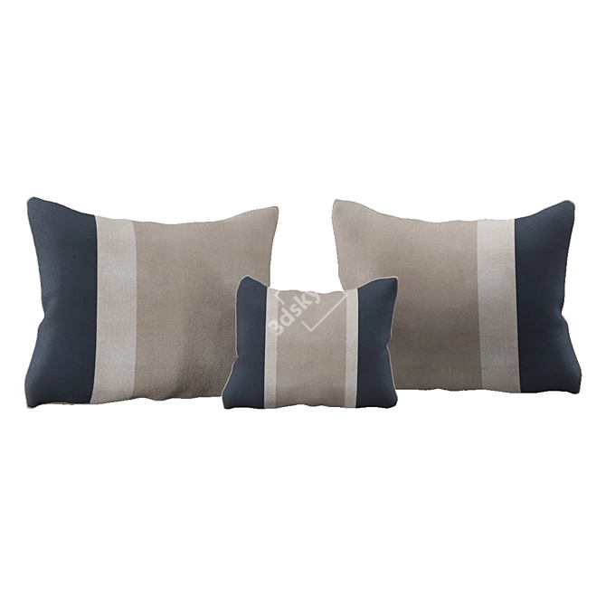 Sleek Comfort Pillow Set 3D model image 7