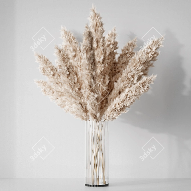 Luxurious Pampas Grass Décor 3D model image 2