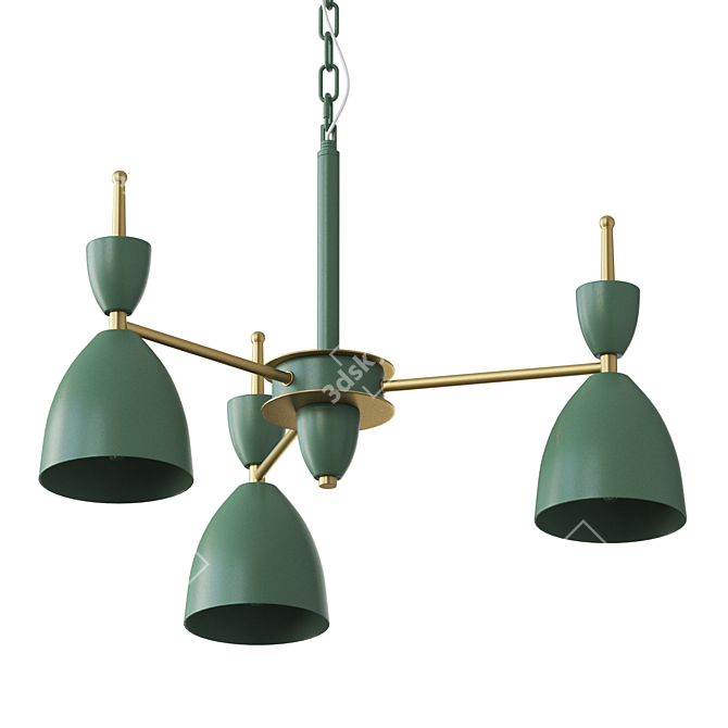 Elegant Green Pendant Lamp 3D model image 3