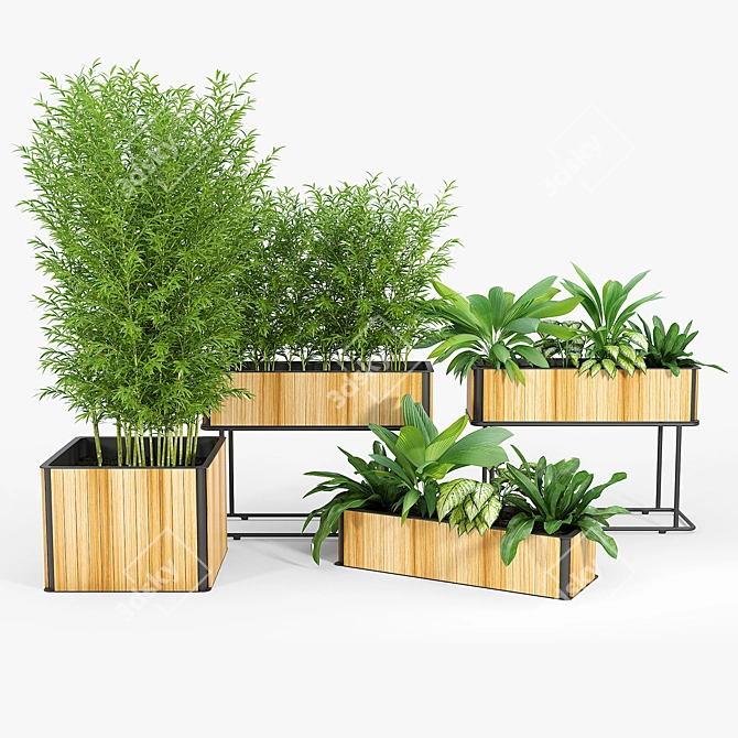 Versatile Flowerbox Planters Combo 3D model image 2