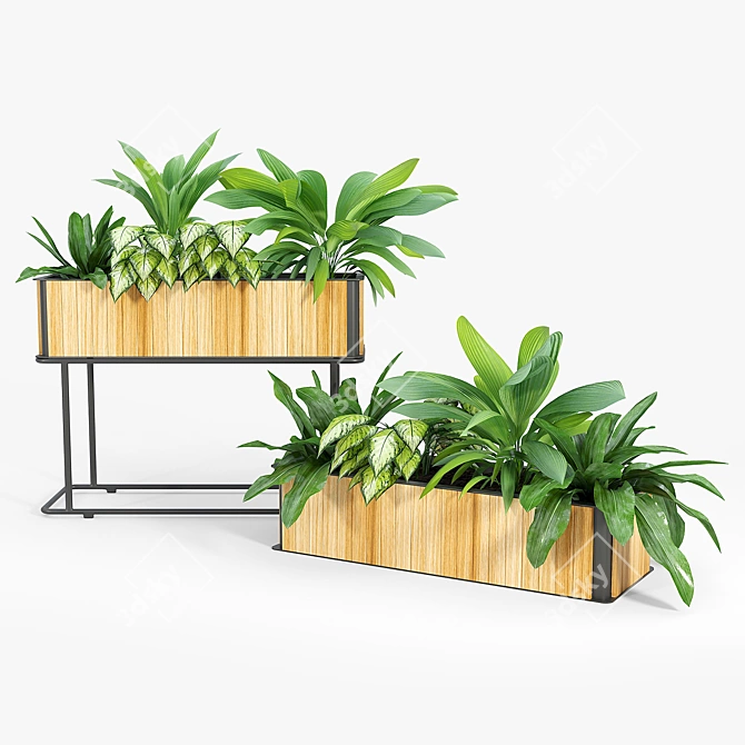 Versatile Flowerbox Planters Combo 3D model image 4