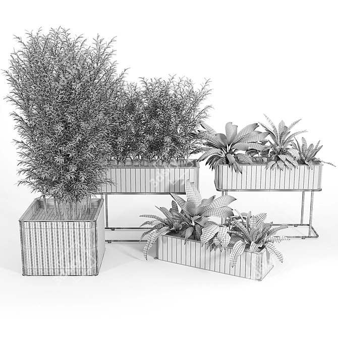 Versatile Flowerbox Planters Combo 3D model image 5