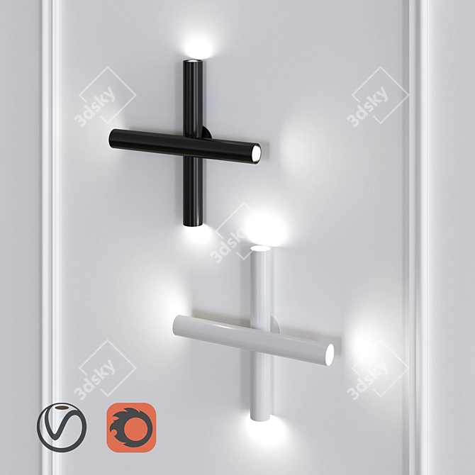 Modern Wall Sconce: Rotation 437OL-W01 3D model image 1