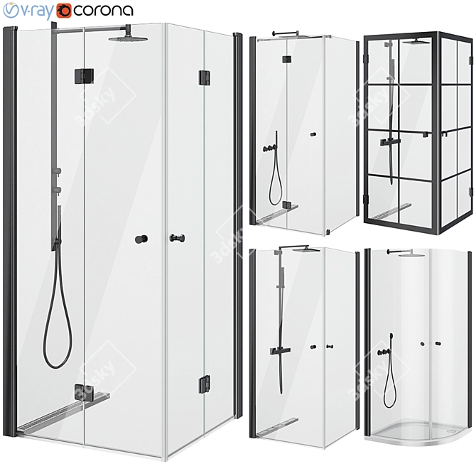 Svedbergs Set 85 Shower Collection 3D model image 1