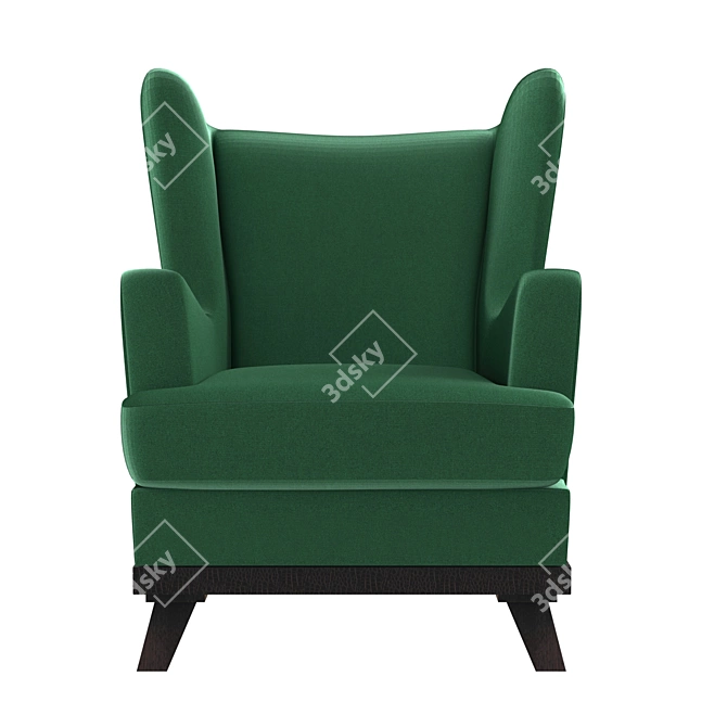 Elegant Oksford Armchair 3D model image 2