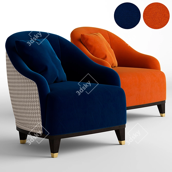 Turri Jolly Armchair: Elegant, Comfortable, and Stylish 3D model image 1