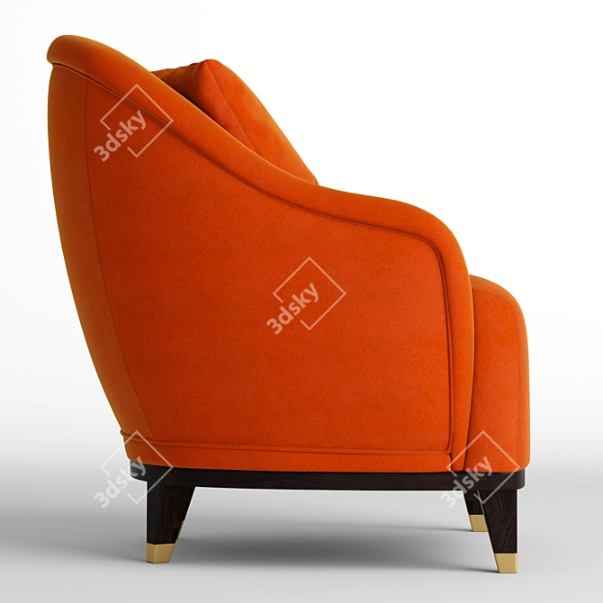 Turri Jolly Armchair: Elegant, Comfortable, and Stylish 3D model image 3