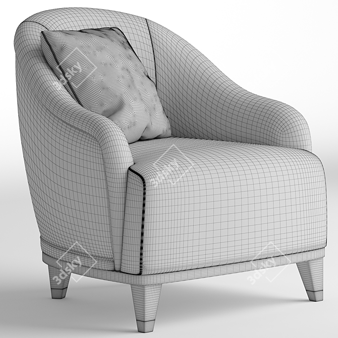 Turri Jolly Armchair: Elegant, Comfortable, and Stylish 3D model image 4