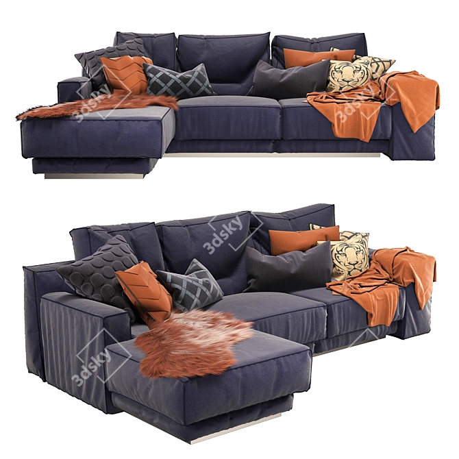 Sophie Corner Sofa: Modern Elegance for Any Space 3D model image 1