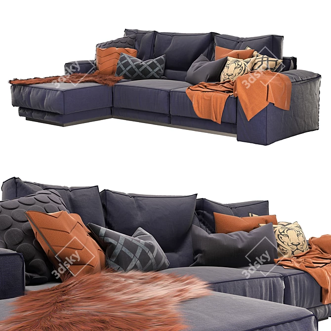 Sophie Corner Sofa: Modern Elegance for Any Space 3D model image 2