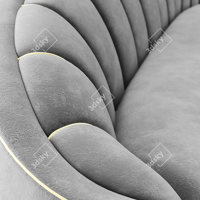 Refined Artdeco Sofa 3D model image 3