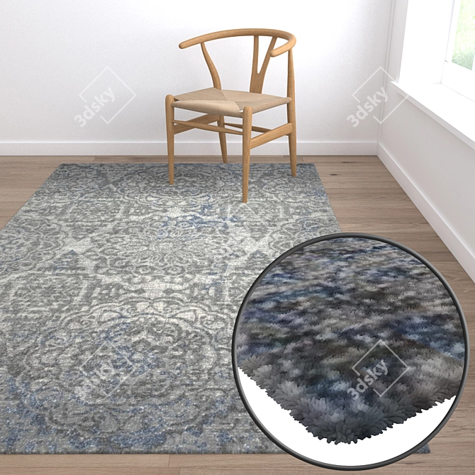 Luxury Carpets Set: High-Quality Textures 3D model image 5