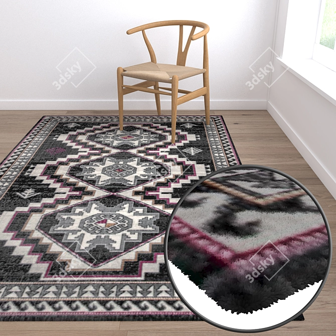 Luxury Carpets Set - High-Quality Textures for Multiple Angles 3D model image 5