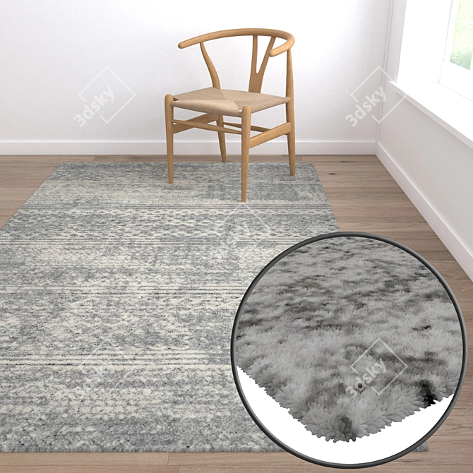 High-Quality Carpets Set 545 3D model image 5