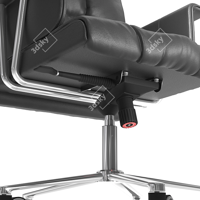 ErgoLuxe Black Office Chair 3D model image 4