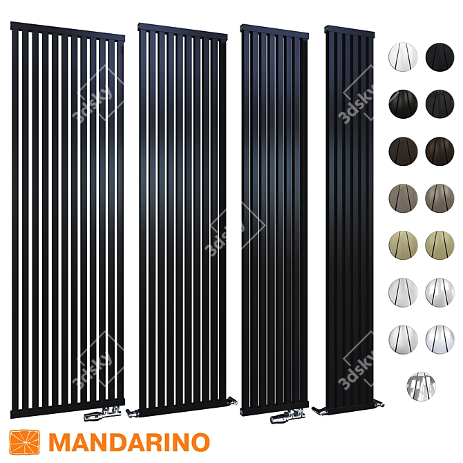 Mandarino Piazza 1800 Aluminum Radiator: High-Quality Italian Design 3D model image 1