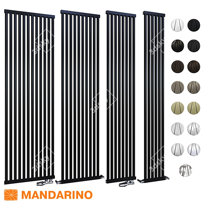 High-Quality Aluminum Radiator: Mandarino Tondo 1800 3D model image 1