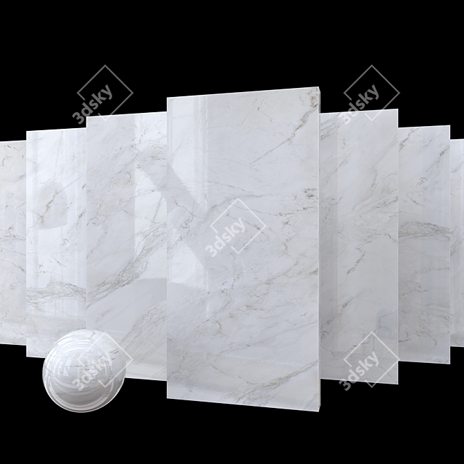 Anders White Marble Set 3D model image 1