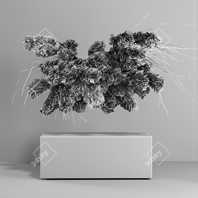 Elegant Pampas Grass Bouquet 3D model image 5