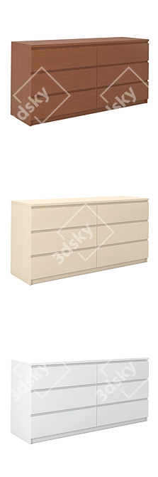 Modern 6-Drawer Chest - IKEA 3D model image 5