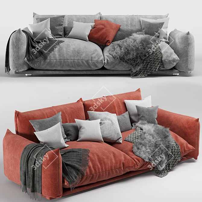 Modern Marenco Sofa: Elegant and Comfortable 3D model image 1