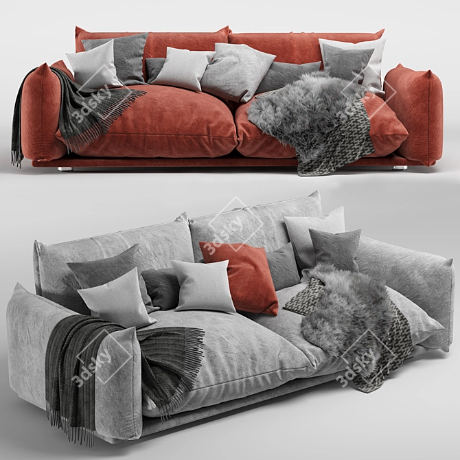 Modern Marenco Sofa: Elegant and Comfortable 3D model image 2