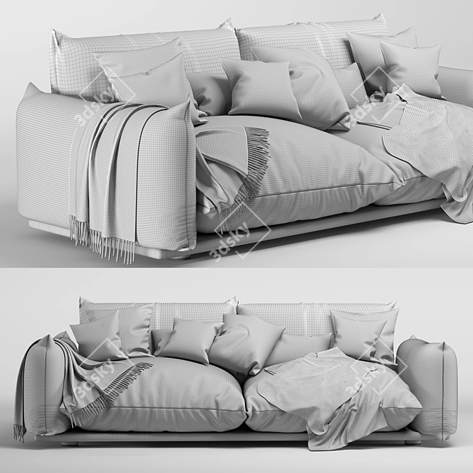 Modern Marenco Sofa: Elegant and Comfortable 3D model image 4