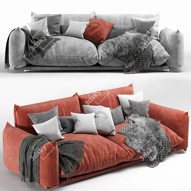 Modern Marenco Sofa: Elegant and Comfortable 3D model image 5