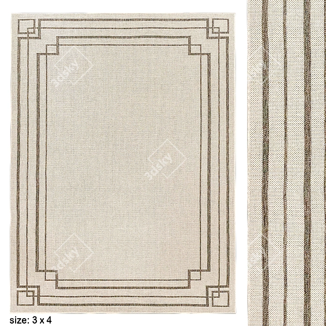 Luxury Shaggy Carpet | No. 001 3D model image 1
