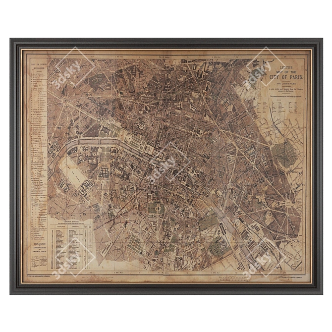 Restoration Hardware Vintage Maps 3D model image 2