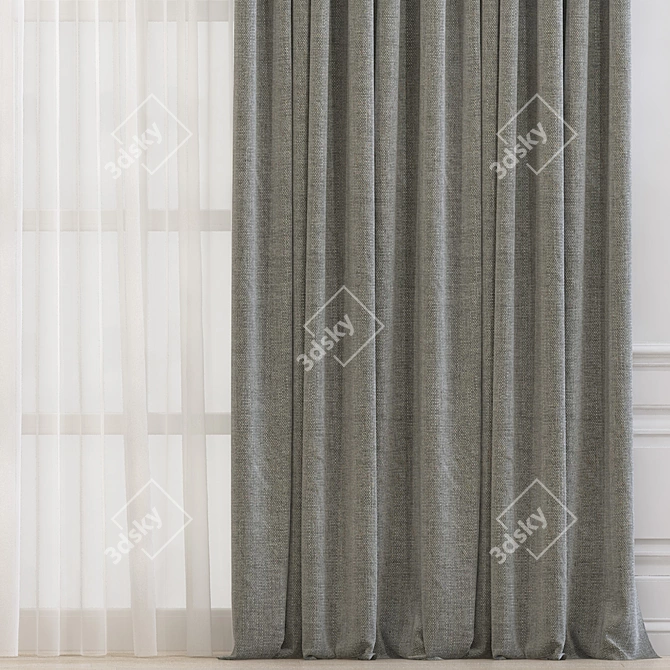 Revamped Curtain Design 3D model image 2