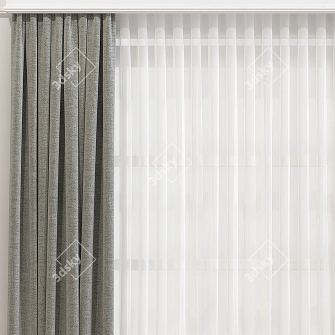 Revamped Curtain Design 3D model image 3