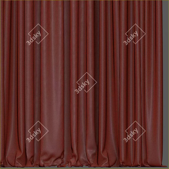 Revamped and Retopologized Curtain 3D model image 4