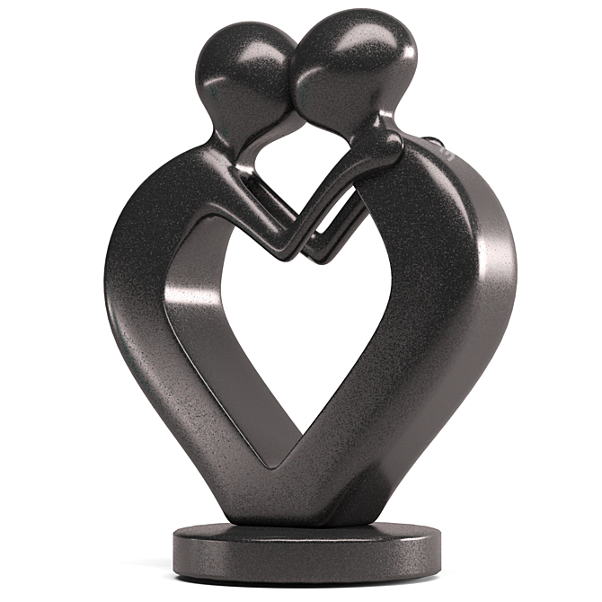 Eternal Love Iron Statue 3D model image 2