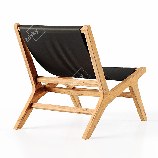 Nairobi Garden Wood Armchair: Elegant Outdoor Seating 3D model image 4