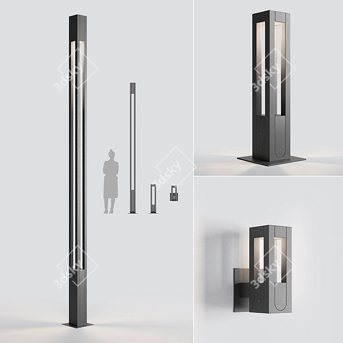 Versatile Urban Lighting Set 3D model image 1